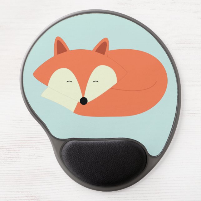 Sleepy Red Fox Gel Mouse Pad (Front)