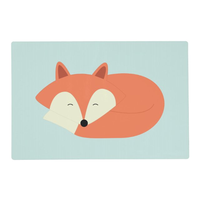 Sleepy Red Fox Placemat (Front)
