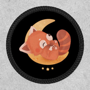 Sleepy Red Panda on the Moon Patch
