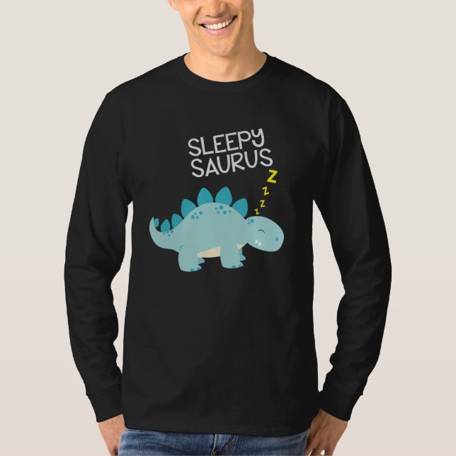 Sleepy Saurus Dinosaur T-Shirt (Front)