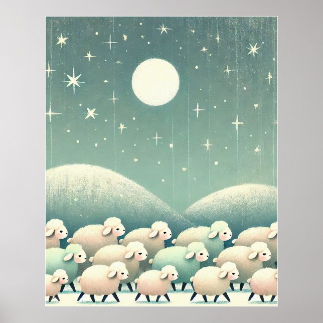 Sleepy Sheep Poster (Front)