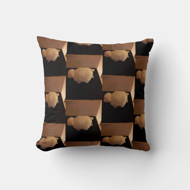 Sleepy Sheep Throw Pillow (Front)