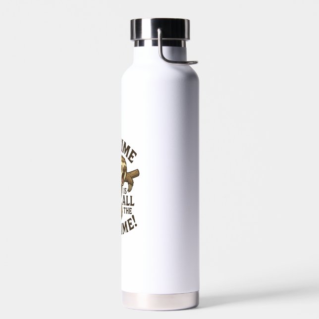 Sleepy Sloth Funny Water Bottle (Left)