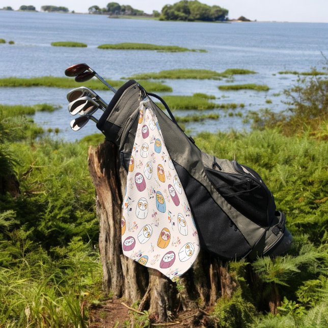 Sleepy Sloth Golf Towel (Golf Towel)