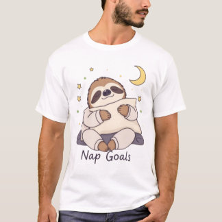  Sleepy Sloth in Pajamas T-Shirt