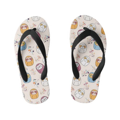 Sleepy Sloth Kids Flip Flops