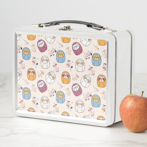 Sleepy Sloth Metal Lunch Box