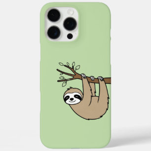 Sleepy Sloth on Branch – Relaxing Green iPhone 16 Pro Max Case