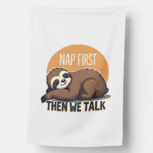 Sleepy Sloth Quote Vintage Cute Lazy Animal Shirt  House Flag