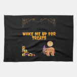 Sleepy sloth ready for Halloween treats! Classic T Kitchen Towel