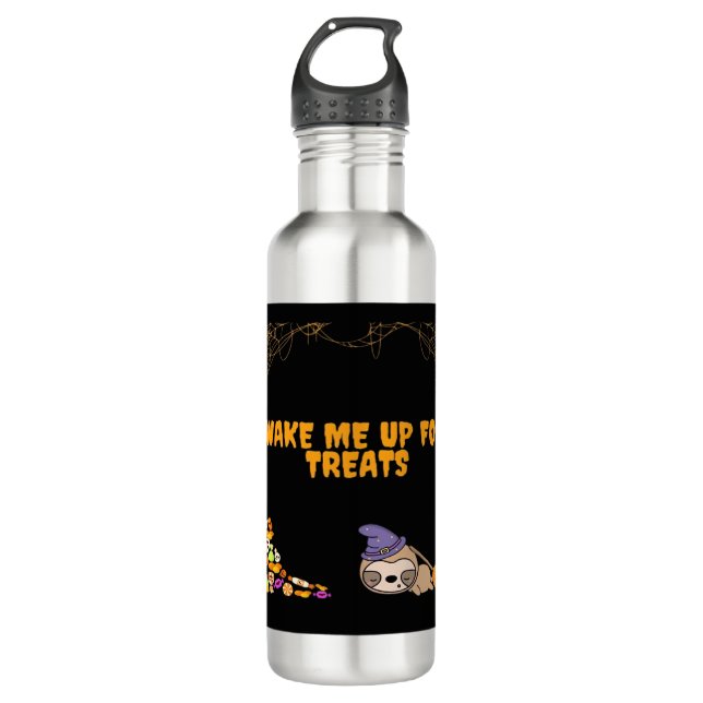 Sleepy sloth ready for Halloween treats! Classic T Stainless Steel Water Bottle (Front)