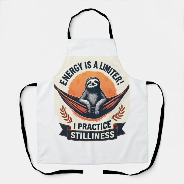 Sleepy Sloth Vintage Funny Introvert Shirt 2 Apron (Front)