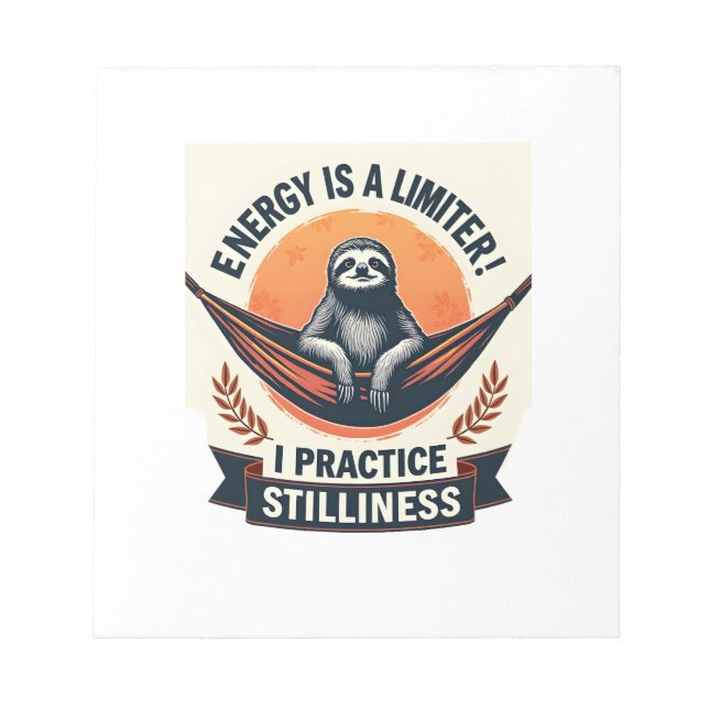 Sleepy Sloth Vintage Funny Introvert Shirt 2 Notepad (Front)