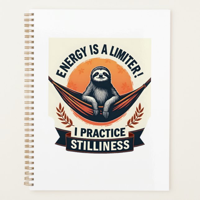 Sleepy Sloth Vintage Funny Introvert Shirt 2 Planner (Front)