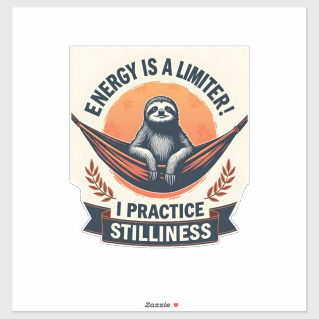 Sleepy Sloth Vintage Funny Introvert Shirt 2 Sticker (Sheet)