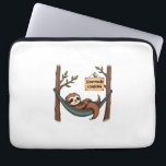 Sleepy Sloth Vintage Funny Lazy Animal Art 2 Laptop Sleeve<br><div class="desc">Sleepy Sloth Vintage Funny Lazy Animal Art 2</div>