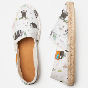 Sleepy Sweet Sloth Pattern Espadrilles