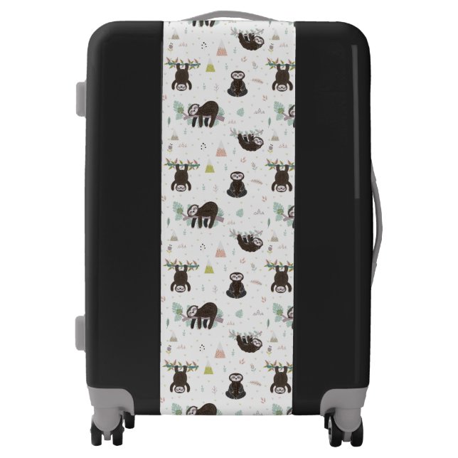 Sleepy Sweet Sloth Pattern Luggage (Front)