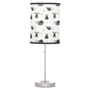 Sleepy Sweet Sloth Pattern Table Lamp