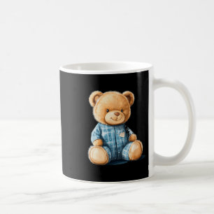 Sleepy Teddy Bear In Cute Pajama Outfit Coffee Mug