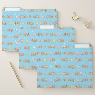Sleepy Time Sloth Pattern File Folder