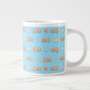 Sleepy Time Sloth Pattern Giant Coffee Mug
