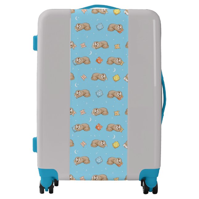 Sleepy Time Sloth Pattern Luggage (Front)