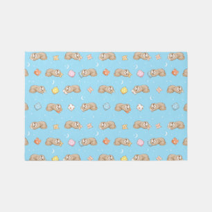Sleepy Time Sloth Pattern Rug