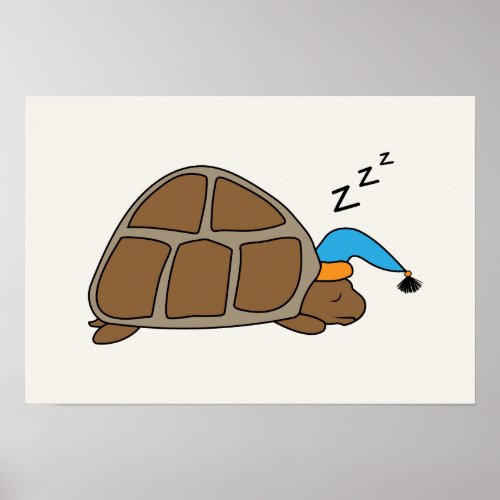 Sleepy Tortoise Poster