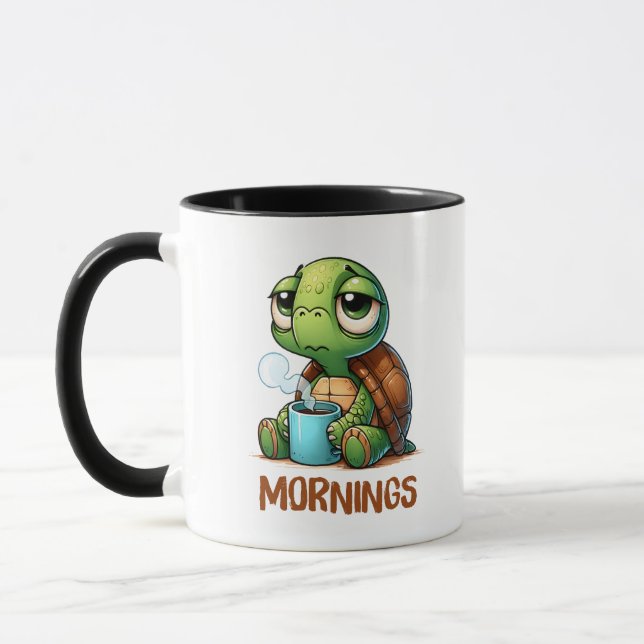Sleepy Turtle Mornings Mug (Left)