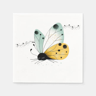 Sleepy Whimsical Butterfly Napkins
