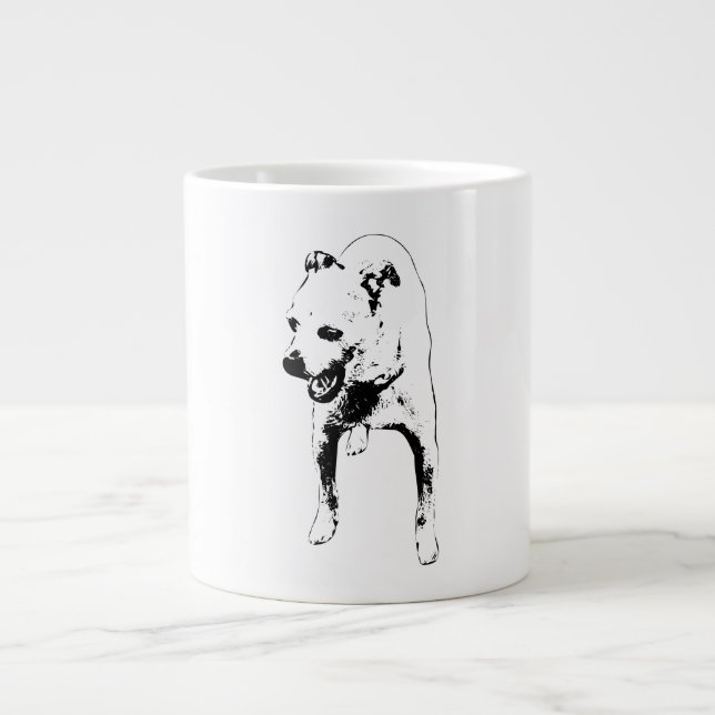 Sleepy Yawn in Harvest Glow Giant Coffee Mug (Front)
