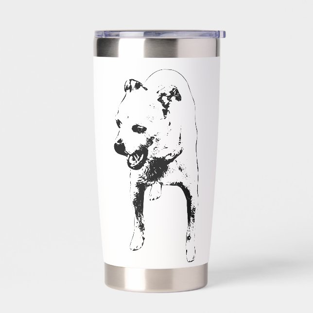 Sleepy Yawn in Harvest Glow Insulated Tumbler (Left)