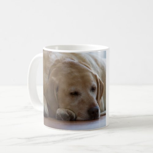 Sleepy yellow Labrador Retriever Coffee Mug
