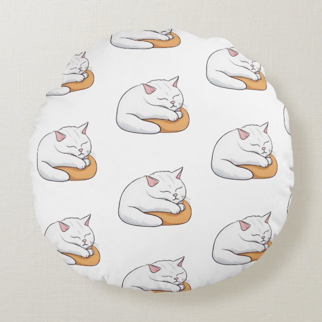 Sleepycat Round Pillow (Front)