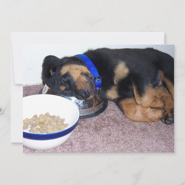 sleepyhead rottweiler invitation (Front)