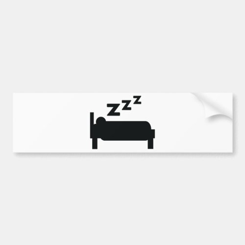 sleepyhead zzz sleeping bumper sticker