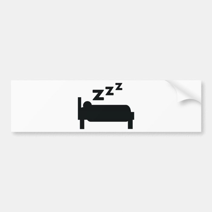 sleepyhead zzz sleeping bumper stickers