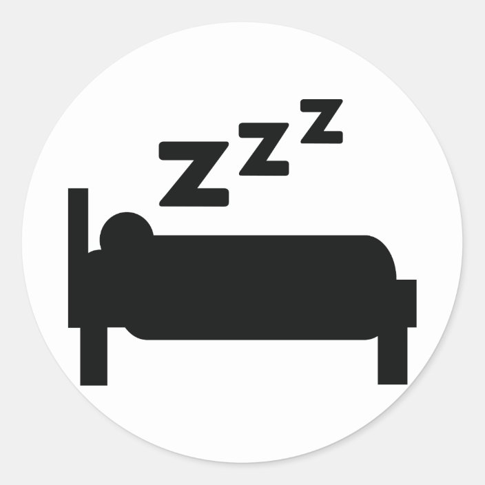 sleepyhead zzz sleeping classic round sticker | Zazzle.com