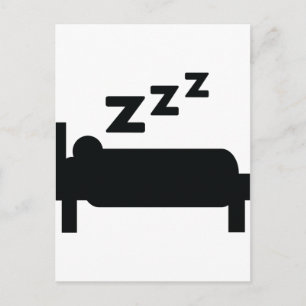 sleepyhead zzz sleeping postcard