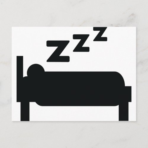 sleepyhead zzz sleeping postcard