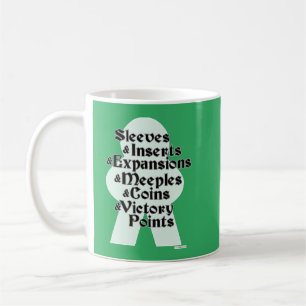 Sleeves And Expansions Meeples Boardgamer Time Coffee Mug