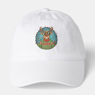 "Sleigh All Day" Reindeer with Sunglasses T-Shirt Hat