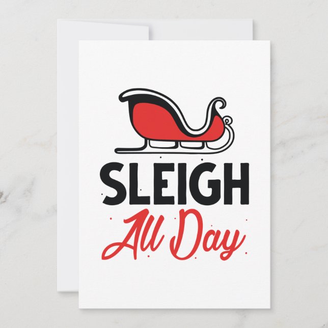Sleigh All Day Thank You Card (Front)