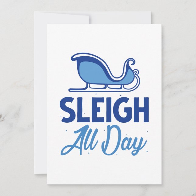 Sleigh All Day Thank You Card (Front)