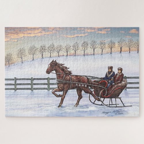 Sleigh bells Horse and Buggy Ride Jigsaw Puzzle