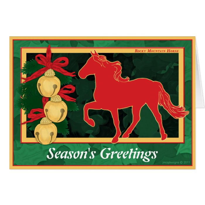 sleigh bells rocky mountain horse christmas cards and note cards for