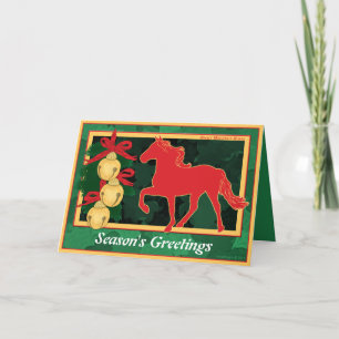 Sleigh Bells Rocky Mountain Horse Christmas Holiday Card