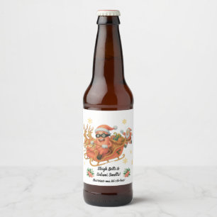Sleigh Bells & Salami Smells! Beer Bottle Label