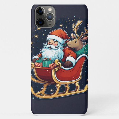Sleigh Bells Serenade Santa iPhone Cover iPhone 11 Pro Max Case